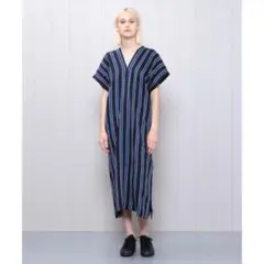 【Ｈ BEAUTY&YOUTH】STRIPE V NECK DRESS