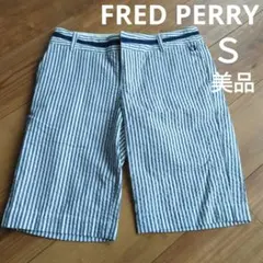 FRED PERRY フレッドペリー ボーダー　ヒッコリーハーフパンツ Mのサムネイル