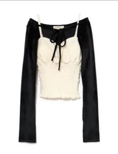 andmary Mei shirring tops Black - メルカリ