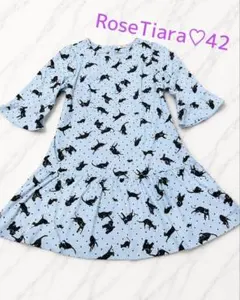RoseTiara♡42 チュニック丈ワンピース　ネコ　水玉のサムネイル
