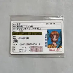 ワンピース　パロディカード　ナミ　免許証