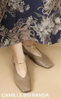 CAMILLE BIS RANDA 2WAYシューズ グレージュ バレエ S