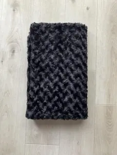 ボア生地 黒 約150cm×100cm はぎれ 布 手芸用品 素材