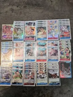 ワンピース カード　赤青エース　デッキ　パーツ付