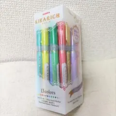 【新品未使用】ZEBRA キラリッチ 13色 水性 ラメ入りマーカー 3.5mmのサムネイル