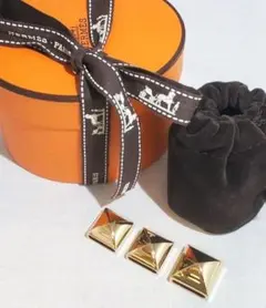 【極美品】HERMES／エルメス スカーフリング ツイリーメドール 3個セット