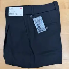 a*m様 ユニクロ タックワイドパンツ ブラック L