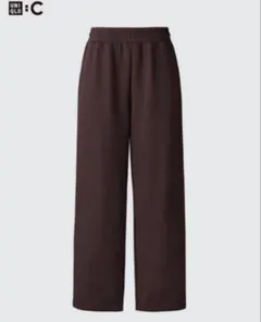 UNIQLOC ダークブラウン スウェットワイドパンツ XS