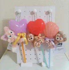 【3点セット】ぬいぐるみスティック ダッフィー シェリーメイ リーナベル