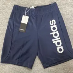 アディダスキッズジュニアハーフパンツショートパンツネイビー紺新品140