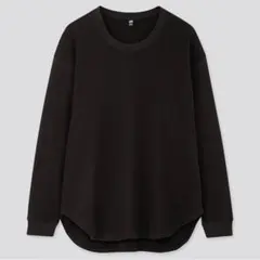 【値下げしました】UNIQLO オーバーサイズクルーネックT（黒）