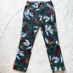 GAP ロングパンツ　デニム　ボトムス　メンズわ　花柄　ボタニカル　個性的