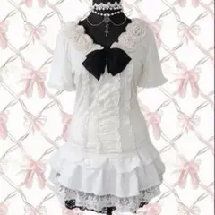axes femme kawaii ブラウス 白 リボン 姫カジ M バレエコア - メルカリ