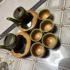 酒器セット 徳利 2点 お猪口 5点 まとめて 陶器 和食器 時