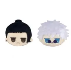 呪術廻戦 JITOT フェイスぬいぐるみキーホルダー 五条悟　夏油傑　ダイソー