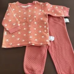 ユニクロ　UNIQLO ウサギ柄キルティングベビーパジャマ　90