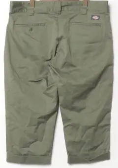 Dickiesディッキーズクロップドパンツ　オリーブ34インチのサムネイル