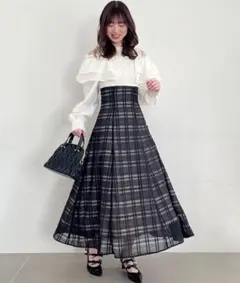 MAJESTIC LEGON ウエストきゅっとオフショルワンピ M