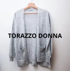 【美品】TORAZZO DONNA 長袖カーディガン 麻100％
