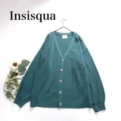 BAGEBLUE　Insisqua　カーディガン　オーバー　ニット　L　緑のサムネイル
