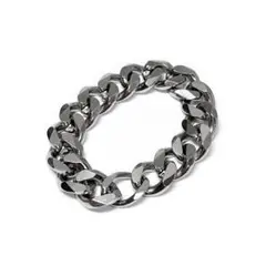 6.4mm幅 ステンレスチェーンリング 指輪 喜平6面カットチェーン