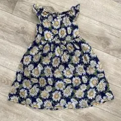 ブランシェス ひまわり柄 ノースリーブワンピース