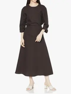 【新品未使用】Mila Owen コットンリネンセットアップ ブラウン サイズ0