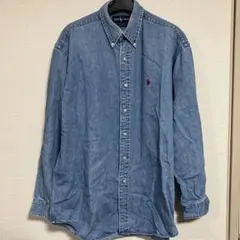 ラルフローレン BD デニムシャツ ゆったり9号 ポニー刺繍 オーバーサイズ ラルフローレン BD デニムシャツ ゆったり9号 ポニー刺繍 オーバー