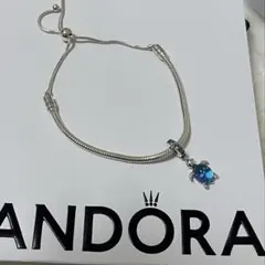 PANDORA ブレスレット ブルーレザー イルカチャーム S925 - メルカリ