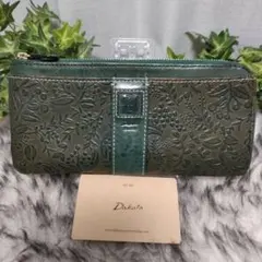ダコタ 長財布 グリーン 総柄 レザー Dakota 財布 緑 花柄 革のサムネイル