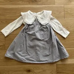 セット売り　フリル襟トップス、ワンピース 100cm
