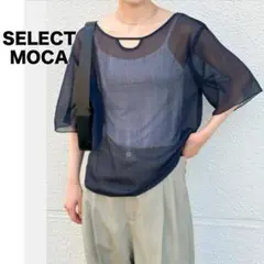 【SELECT MOCA】2WAY ネックデザイン 楊柳 ブラウスのサムネイル
