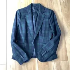 美品　アルアバイル　ダブルブレスト テーラードウールジャケット チェック　日本製 allureville（アルアバイル）の「ウールチェックダブルジャケット