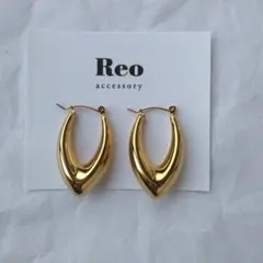 №1888ゴールドデザインピアス