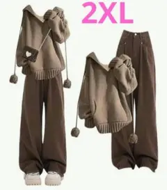 【訳アリ】レディース セットアップ パンツスーツ ワイドパンツ 2点セット