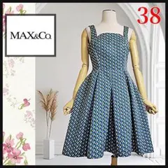 【マックス＆コー/MAX&Co】ワンピース　総柄　38　フィット＆フレア