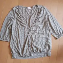 カーディガン　ボレロ　羽織　カーキベージュ　茶系