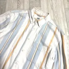 ZARA メンズストライプシャツ　38