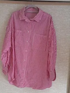 INGNI赤と白ストライプ オーバーサイズシャツ