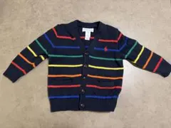 Ralph Lauren レインボー　ネイビー カーディガン 12M 男の子