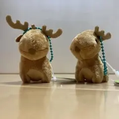 ぷちまる シカ(茶) ぬいぐるみ マスコット 2個セット