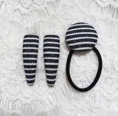 くるみボタンヘアゴム くるみパッチンピン No.512