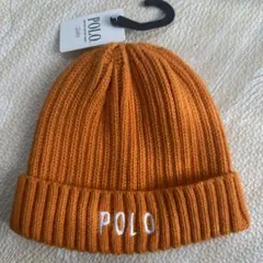 POLO オレンジ ビーニー 46-50cm ニット帽