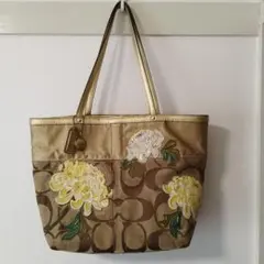 COACH コーチ シグネチャー キャンバス 乱菊 花柄 トートバッグ　限定品