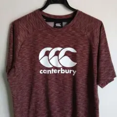 Canterbury R+ BIGロゴ Tシャツ 総柄 速乾 即乾 透湿 L