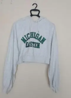 INGNI グレーのクロップドパーカー