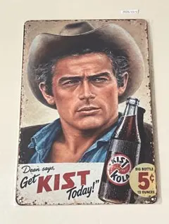 レトロデザイン KIST KOLA ブリキ看板　ジェームスディーン
