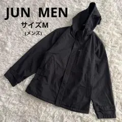 ジュンメン JUNMEN コート ジャンパー　フード　メンズ　ブラック　黒　M