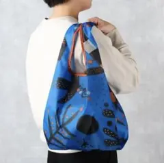 KALDI カルディ　エコバッグ　いきものがたり ブルー