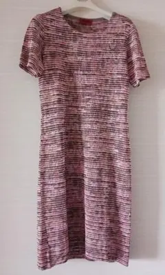 【美品】ミッソーニ（MISSONI）ノースリーブ/46 MISSONI - ミッソーニ ノースリーブニットワンピース レディース M
